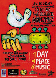 Festival "40 Jahre Woodstock - 1 day of peace and music" auf dem Rotkreuzplatz. 